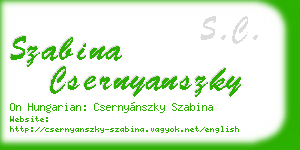 szabina csernyanszky business card