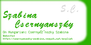 szabina csernyanszky business card